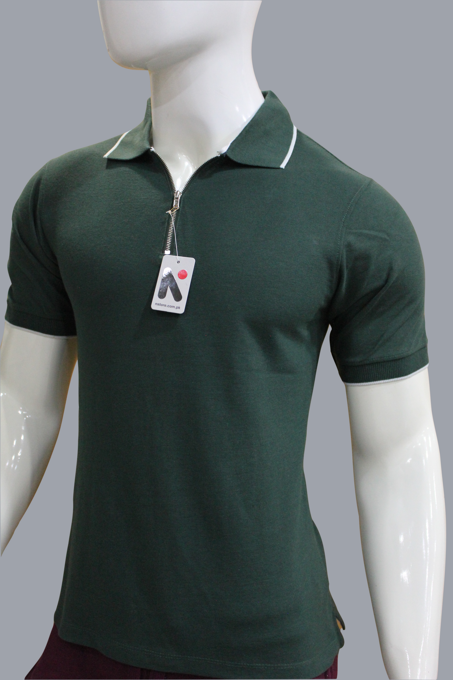 Mens Ziper Summer Polo Shirt