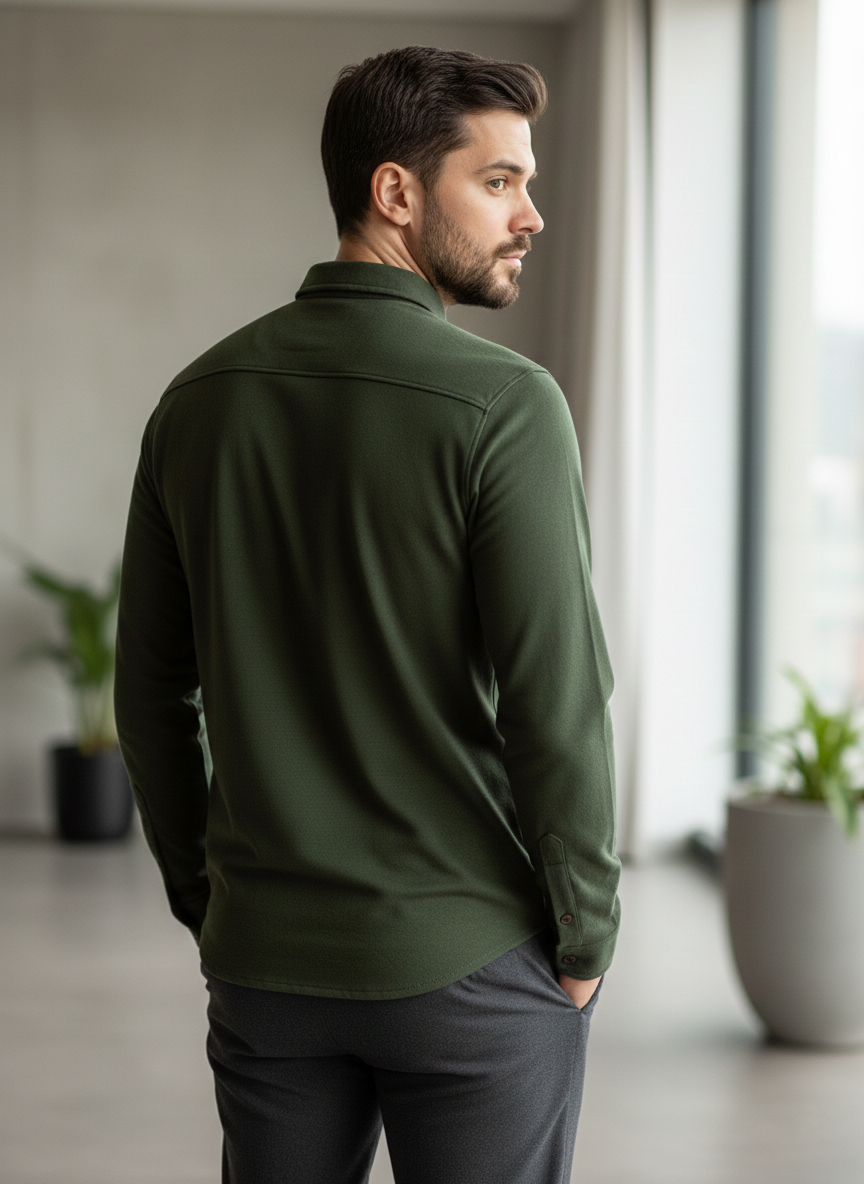 Men's New Full Sleeve Polo Shirt.