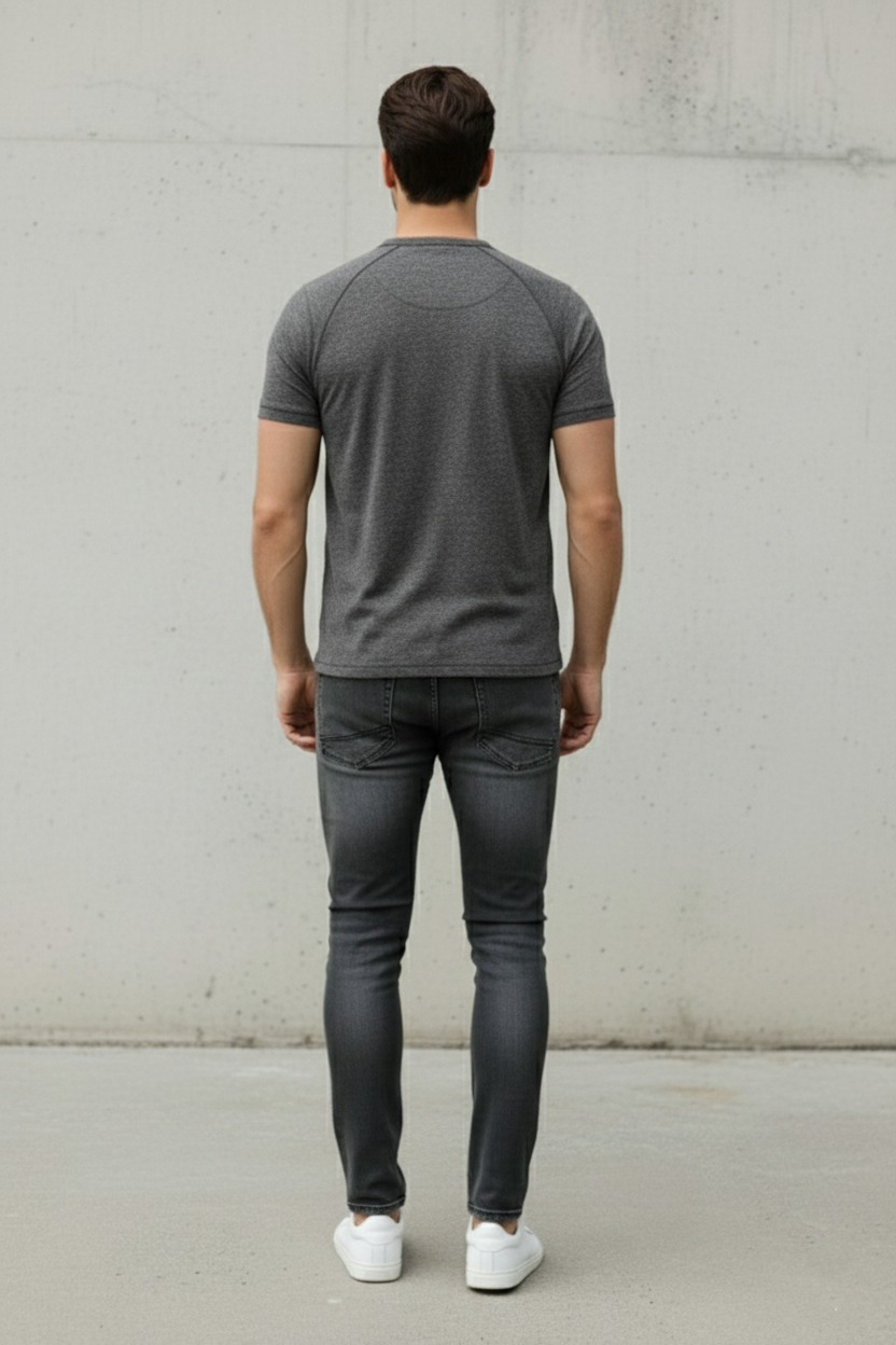 Men's Summer Charcoal Henley T-Shirts