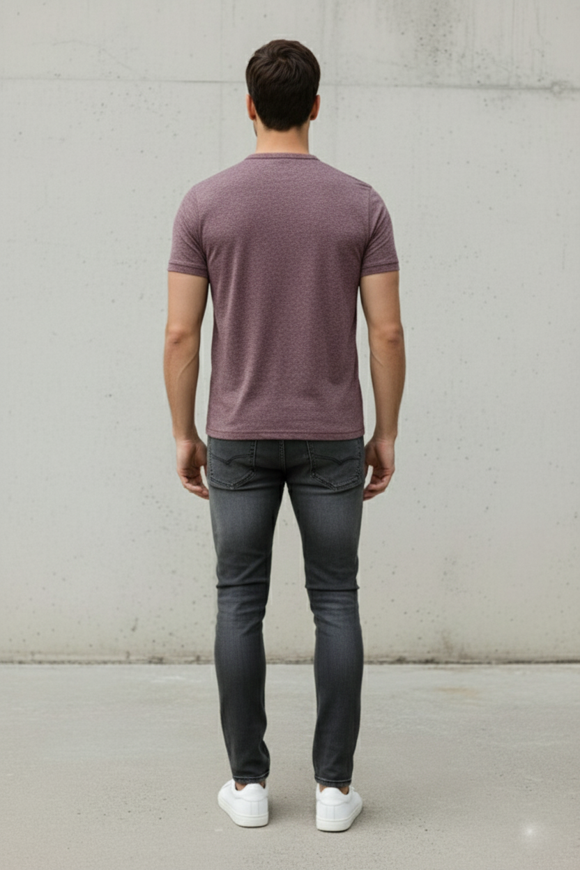 Men's Summer Smoky Pink Henley T-Shirts