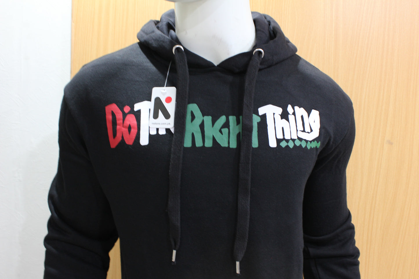 Mens (Do the Right Thing) Slogan Printed Pullover Hoodie