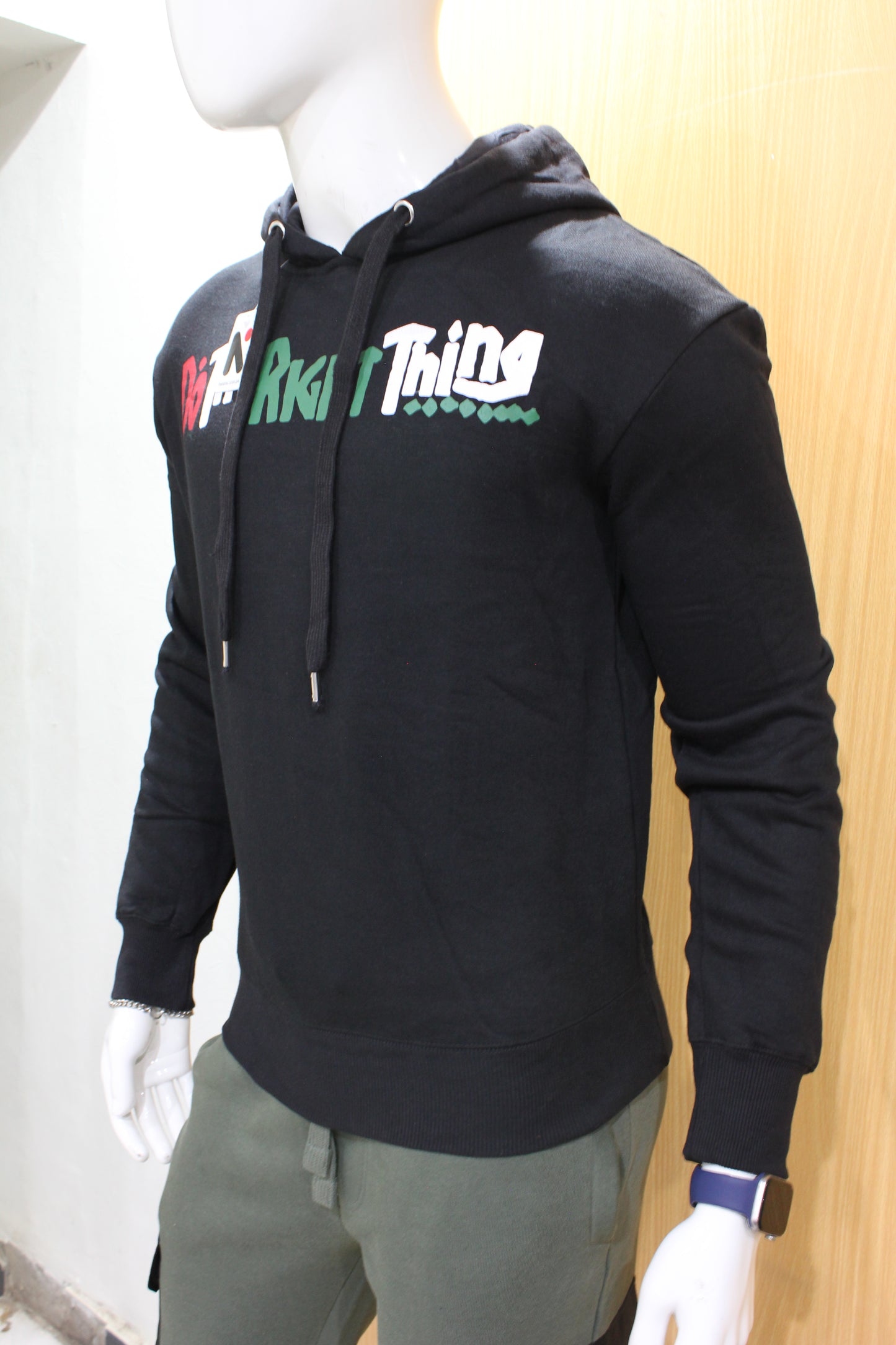 Mens (Do the Right Thing) Slogan Printed Pullover Hoodie