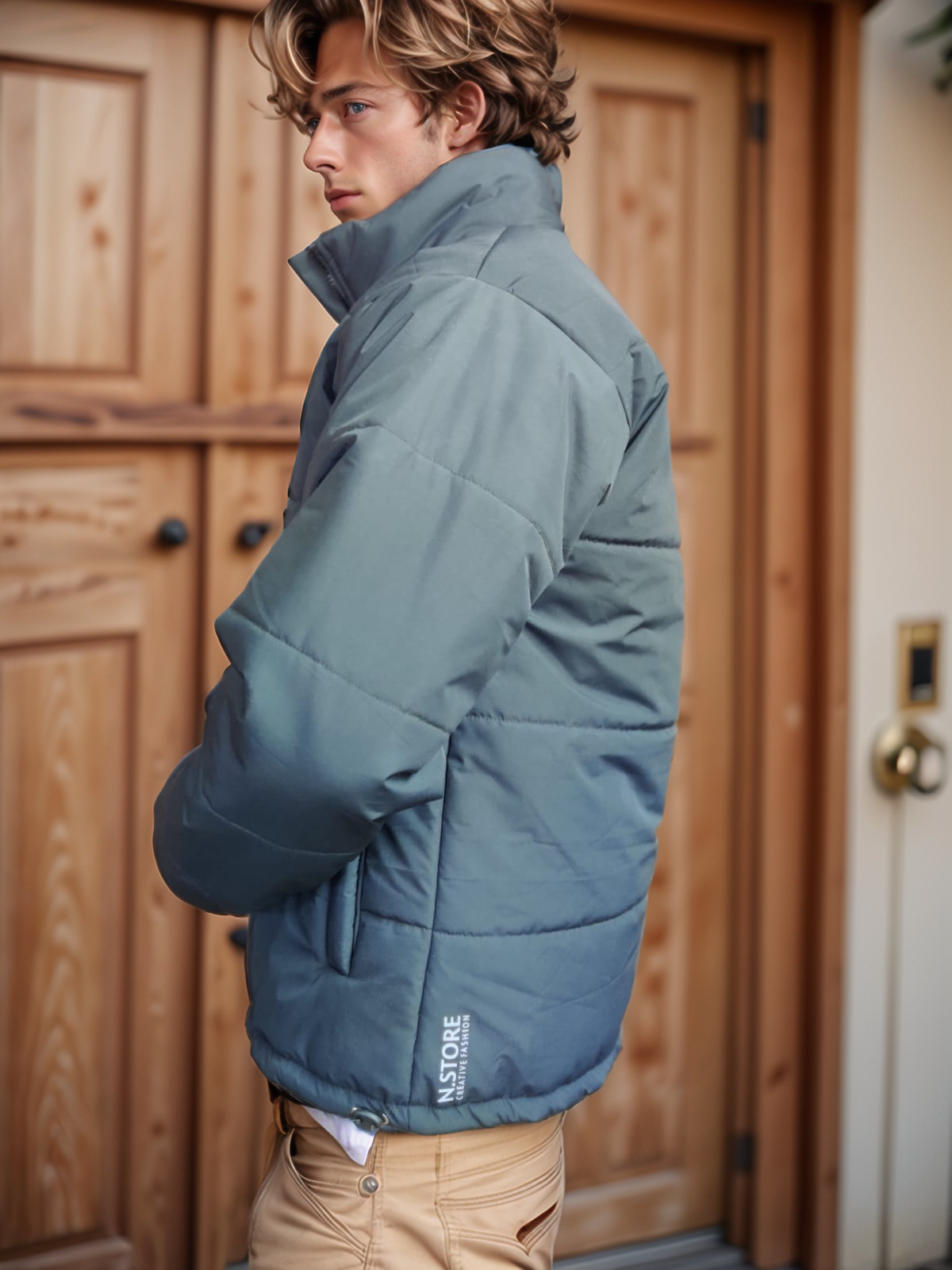 N. STORE - Printed Unisex Puffer Jacket.