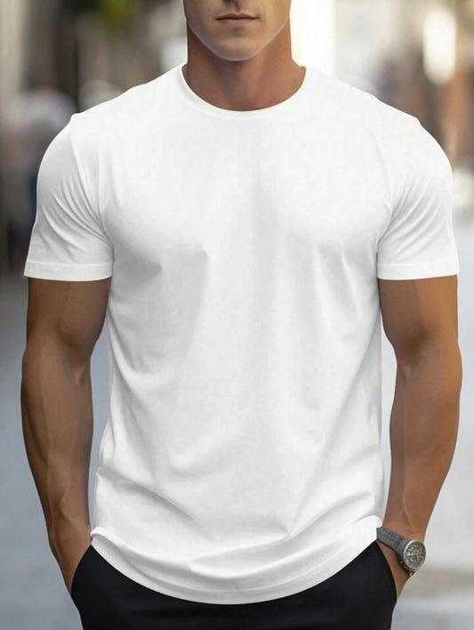 Men's Basic Solid Color T-Shirts.