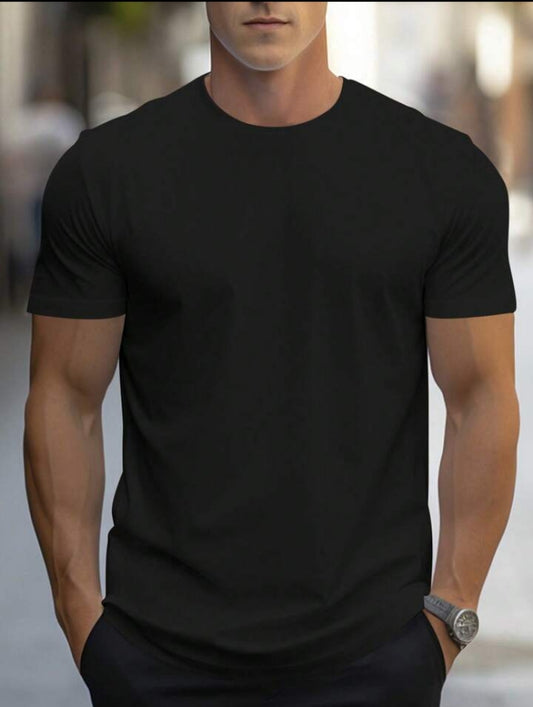 Men's Basic Solid Color T-Shirts.