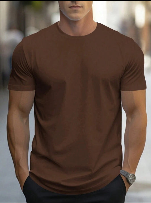 Men's Basic Solid Color T-Shirts.