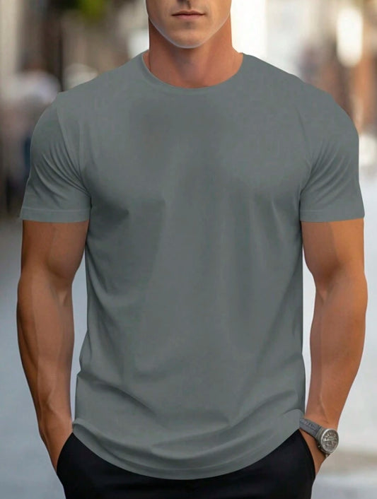 Men's Basic Solid Color T-Shirts.