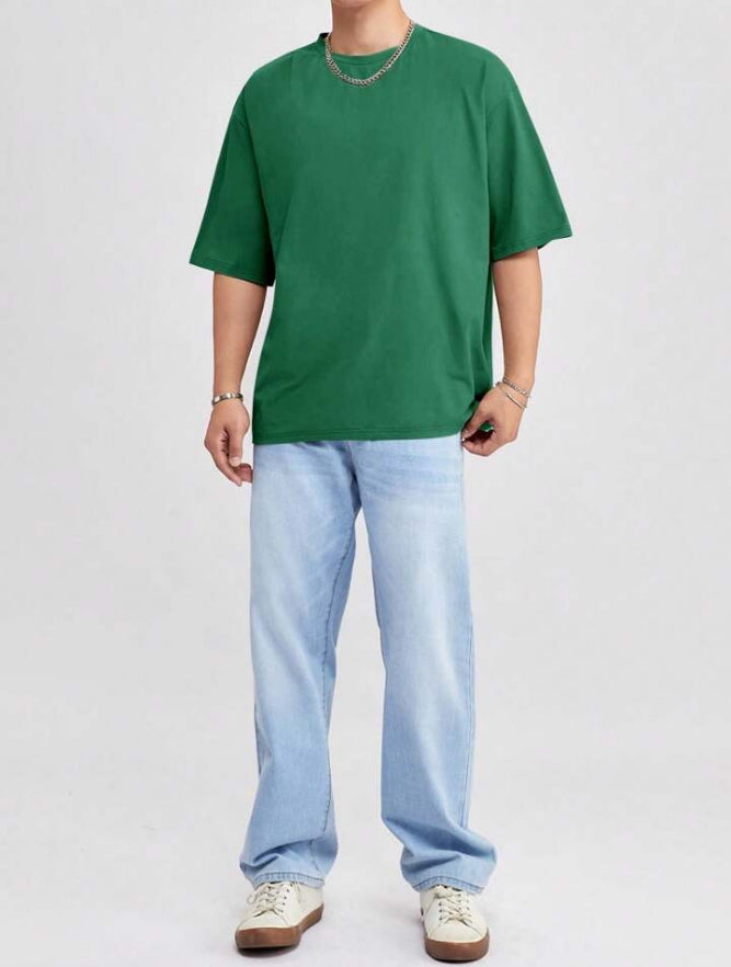 Men's Hypemode Loose Fit Solid Color Drop Shoulder.