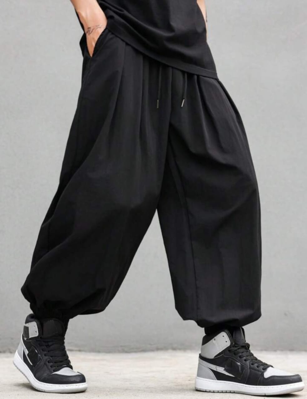 Harajuku Men's Harem Pants Hip Hop Streetwear Fashion Jogger Sweatpants Vintage Style.