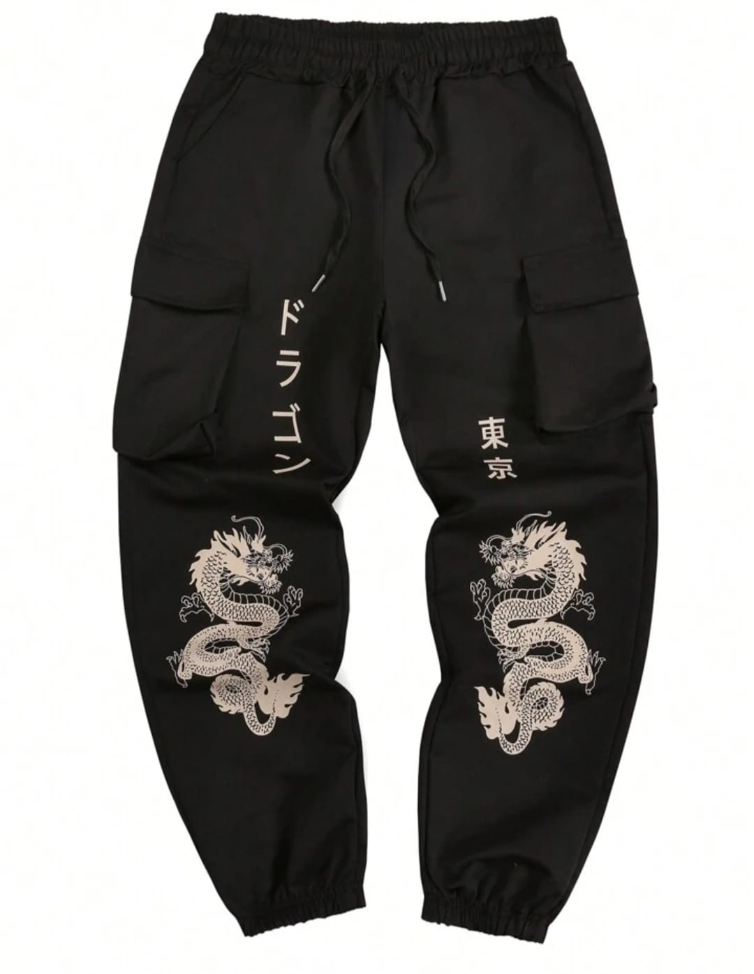 Men New Dragon Printed Double Pocket Cargo Pant / Trouser.