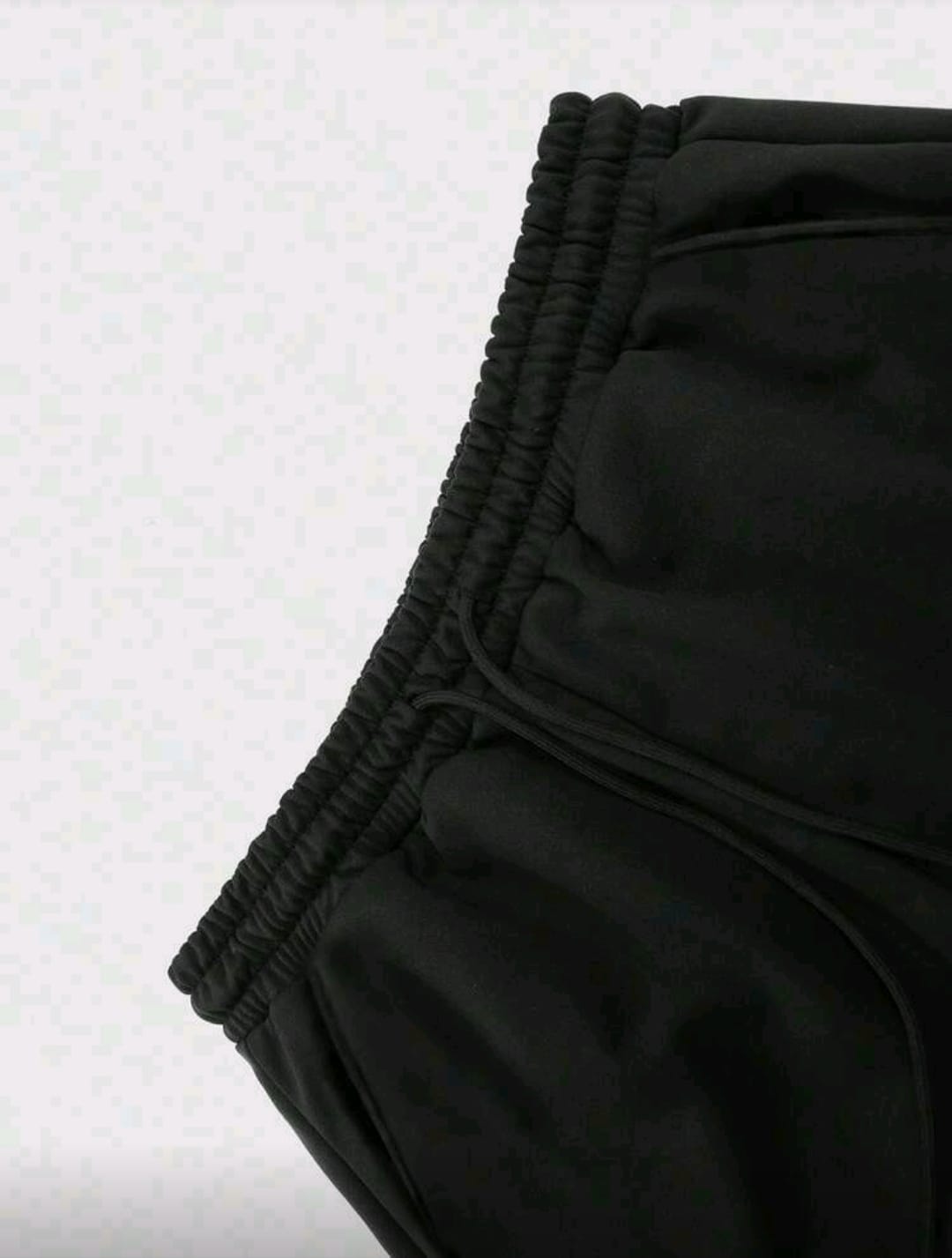 Men's Letter Abstract Print Drawstring Waist Slant Pocket Sweatpants.