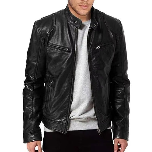 Men's Black Real Leather Jacket