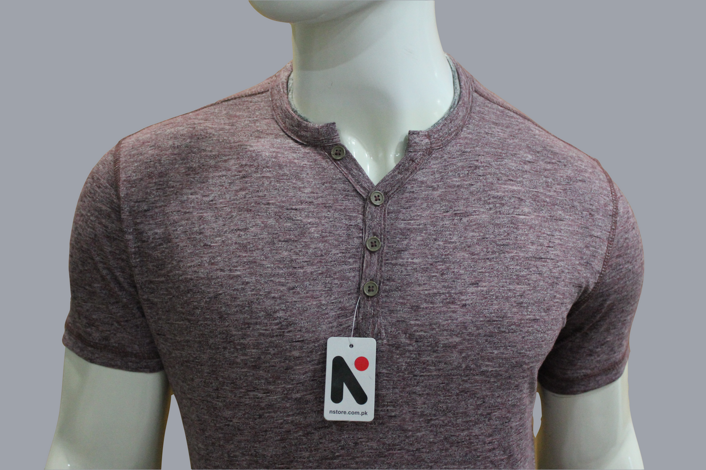 Men's Summer Smoky Pink Henley T-Shirts