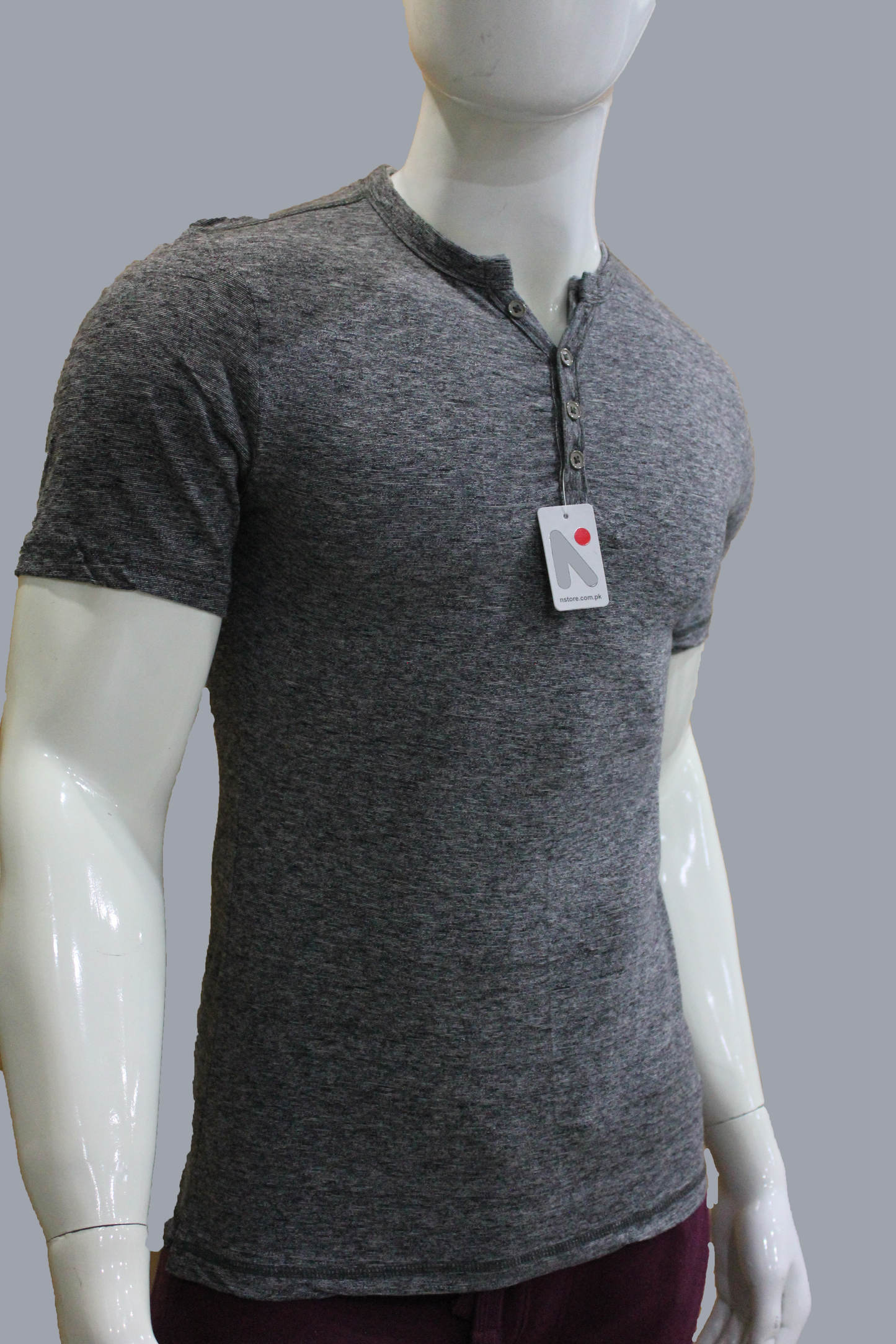 Men's Summer Charcoal Henley T-Shirts