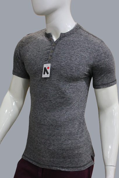 Men's Summer Charcoal Henley T-Shirts