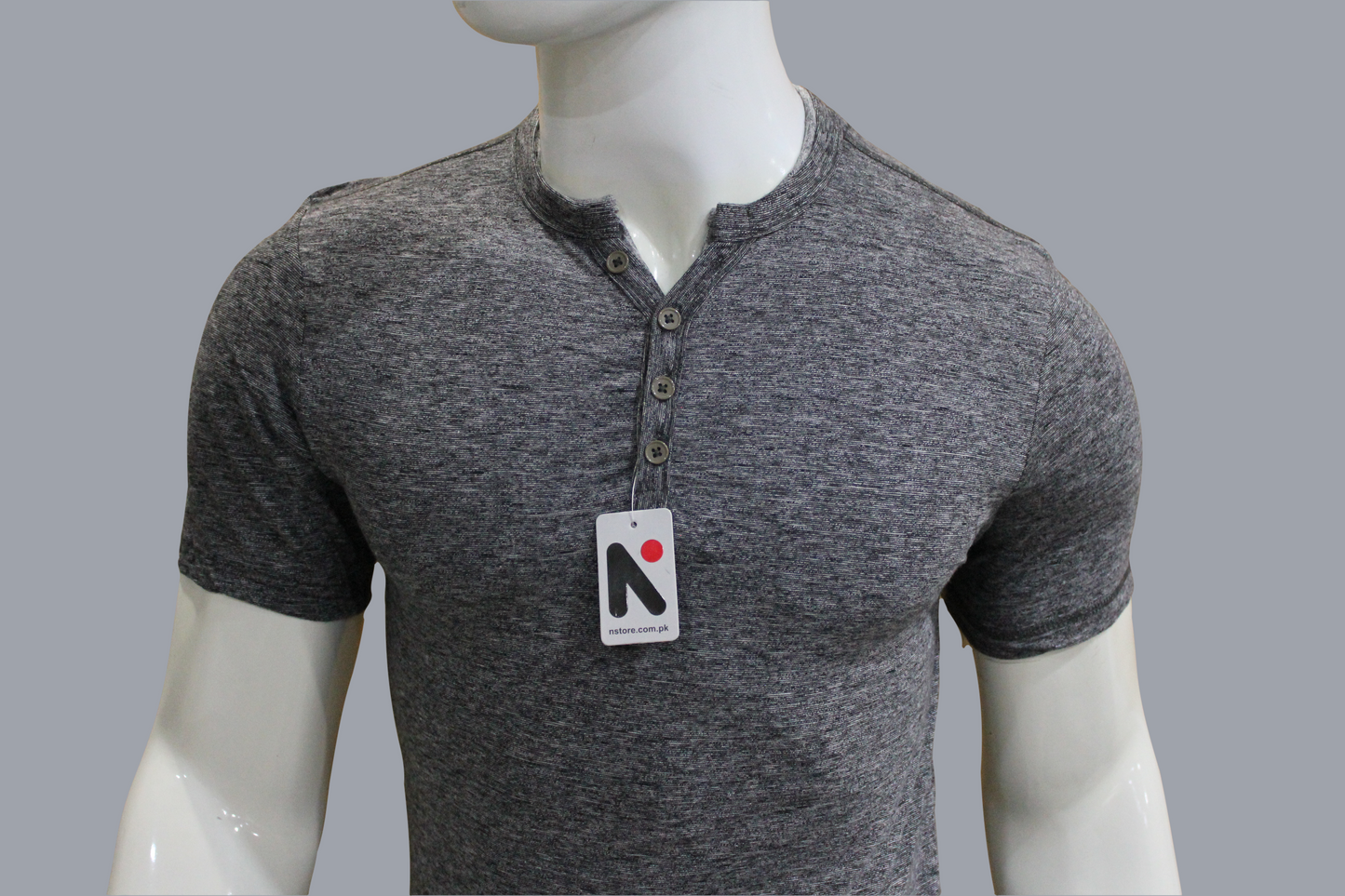 Men's Summer Charcoal Henley T-Shirts