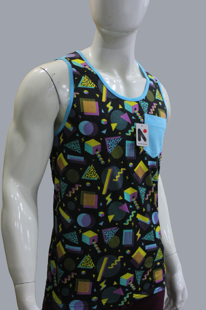 Mens New Printed Jersey Tank Top / Sando