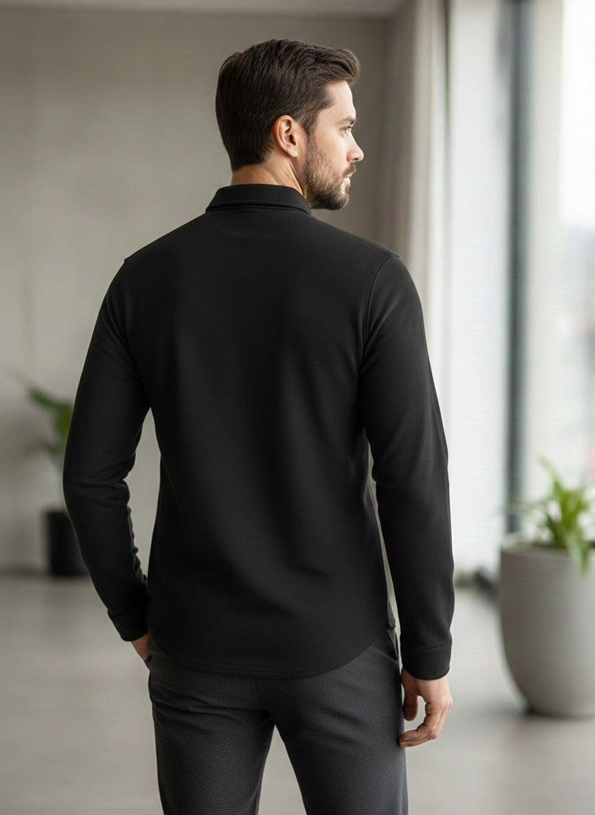 Men's New Full Sleeve Polo Shirt.