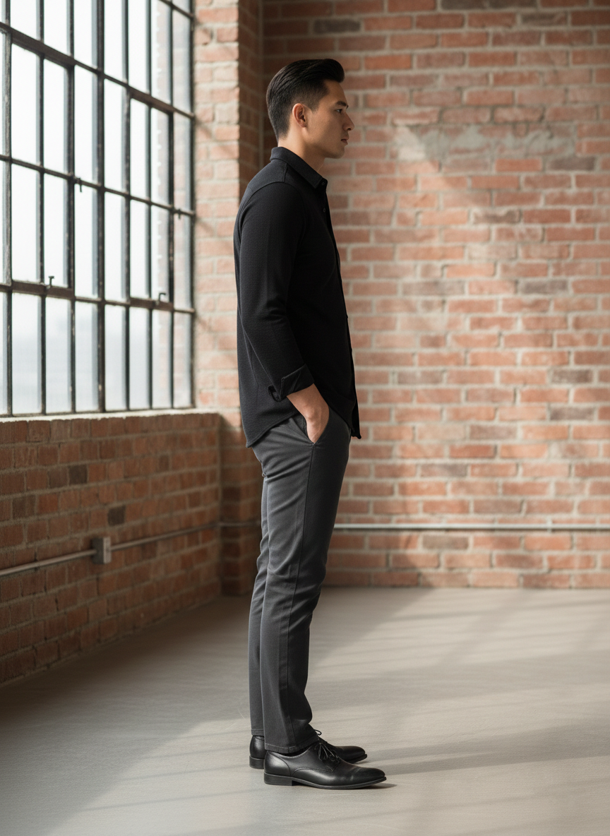 Men's New Full Sleeve Polo Shirt.