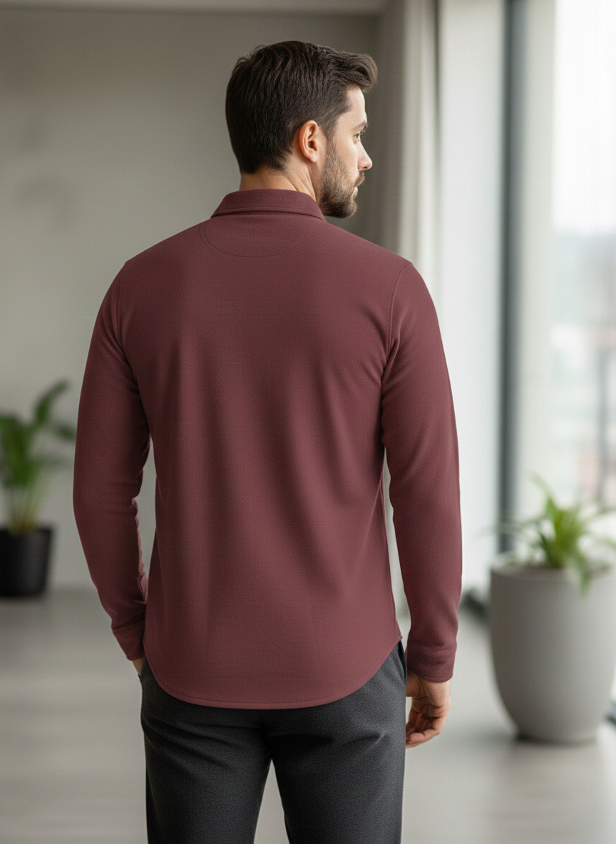 Men's New Full Sleeve Polo Shirt.