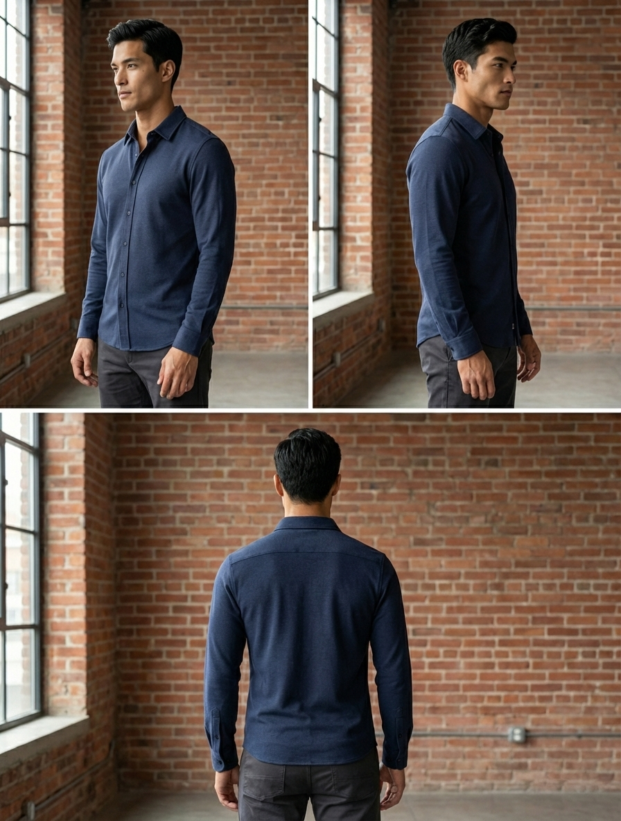 Men's New Full Sleeve Polo Shirt.