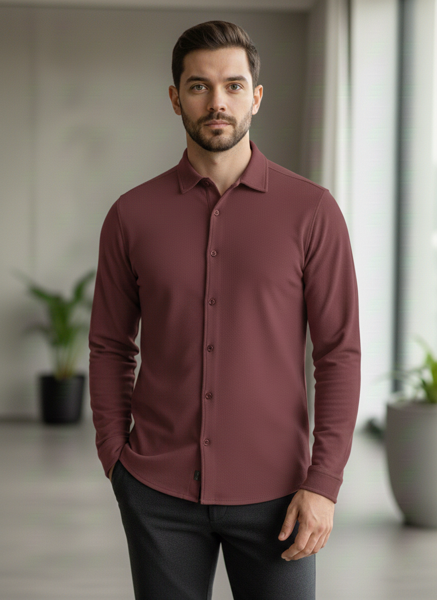 Men's New Full Sleeve Polo Shirt.