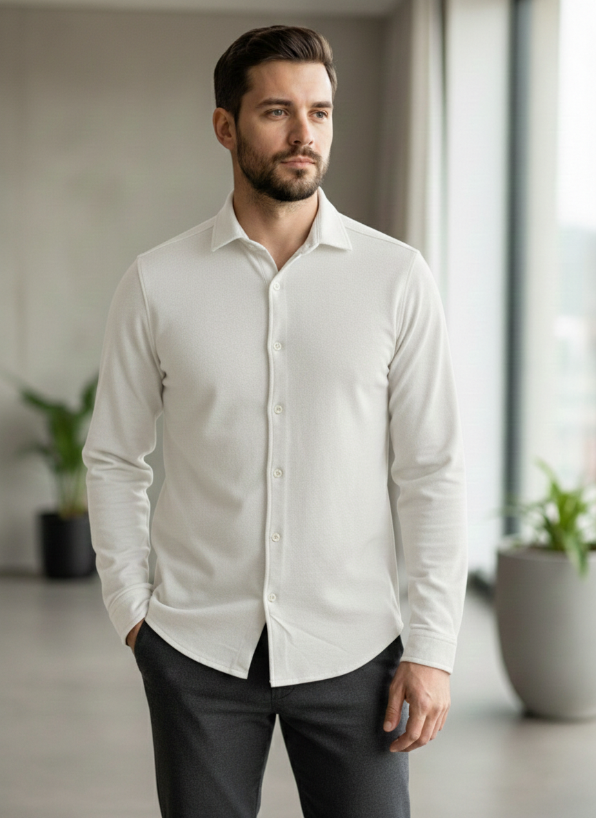 Men's New Full Sleeve Polo Shirt.