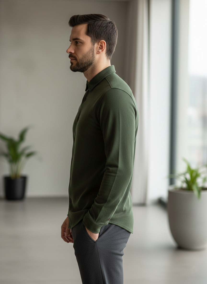 Men's New Full Sleeve Polo Shirt.