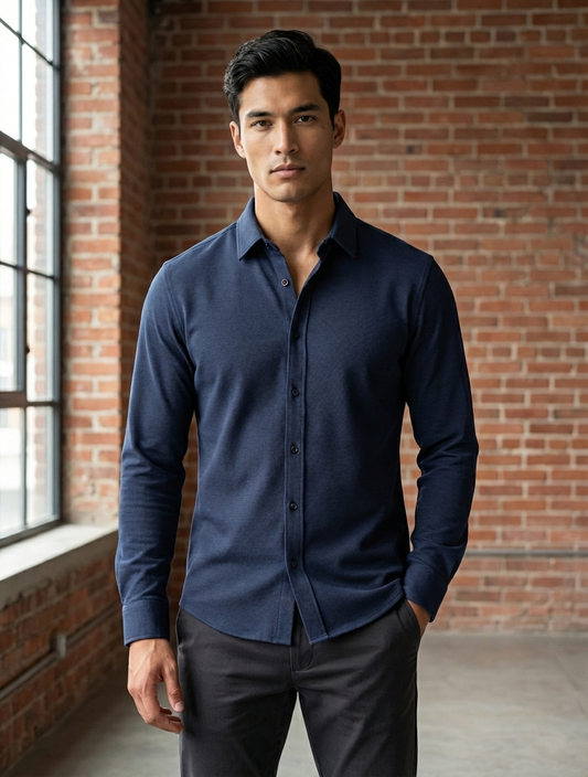 Men's New Full Sleeve Polo Shirt.