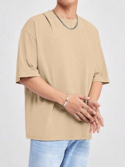 Men's Hypemode Loose Fit Solid Color Drop Shoulder.