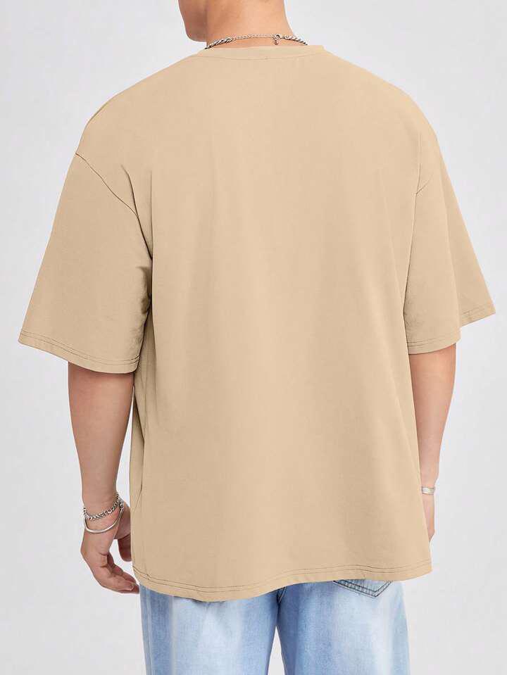 Men's Hypemode Loose Fit Solid Color Drop Shoulder.