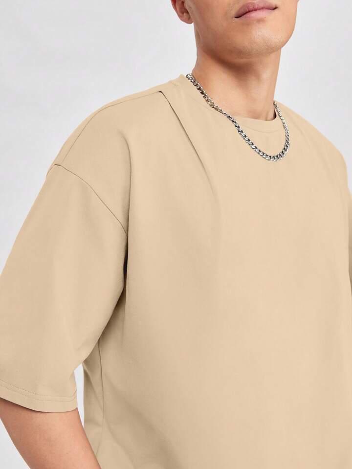 Men's Hypemode Loose Fit Solid Color Drop Shoulder.