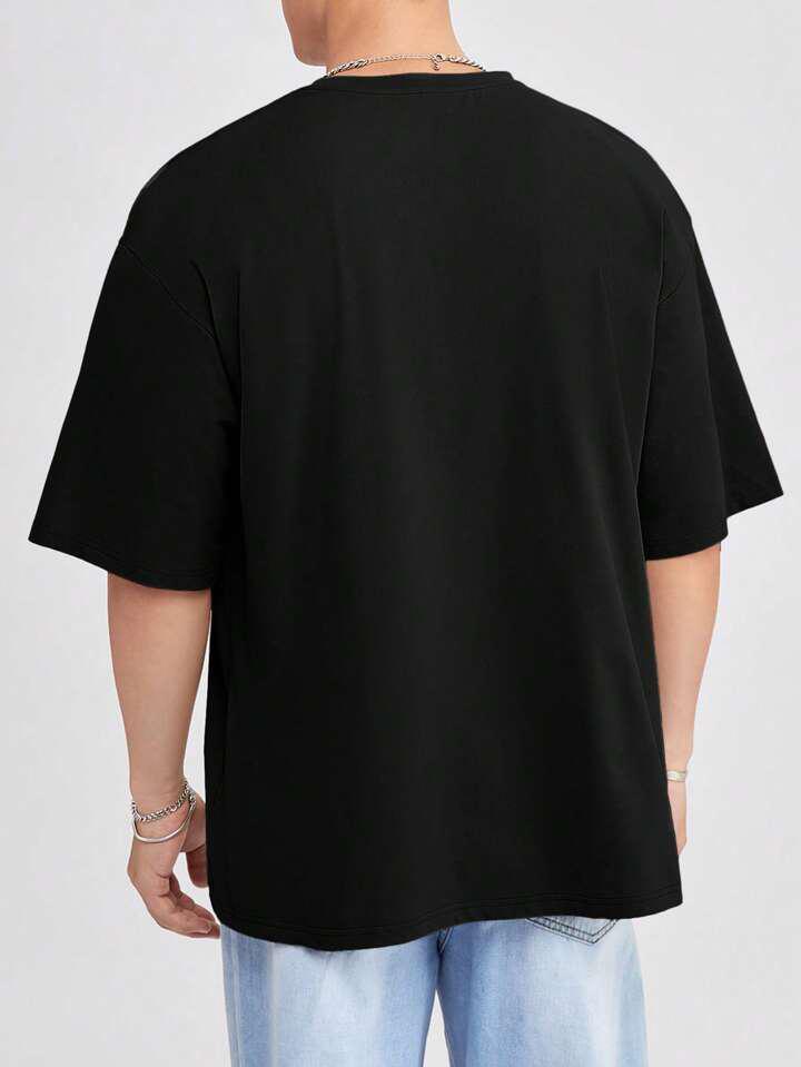 Men's Hypemode Loose Fit Solid Color Drop Shoulder.