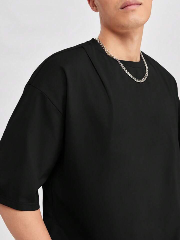 Men's Hypemode Loose Fit Solid Color Drop Shoulder.