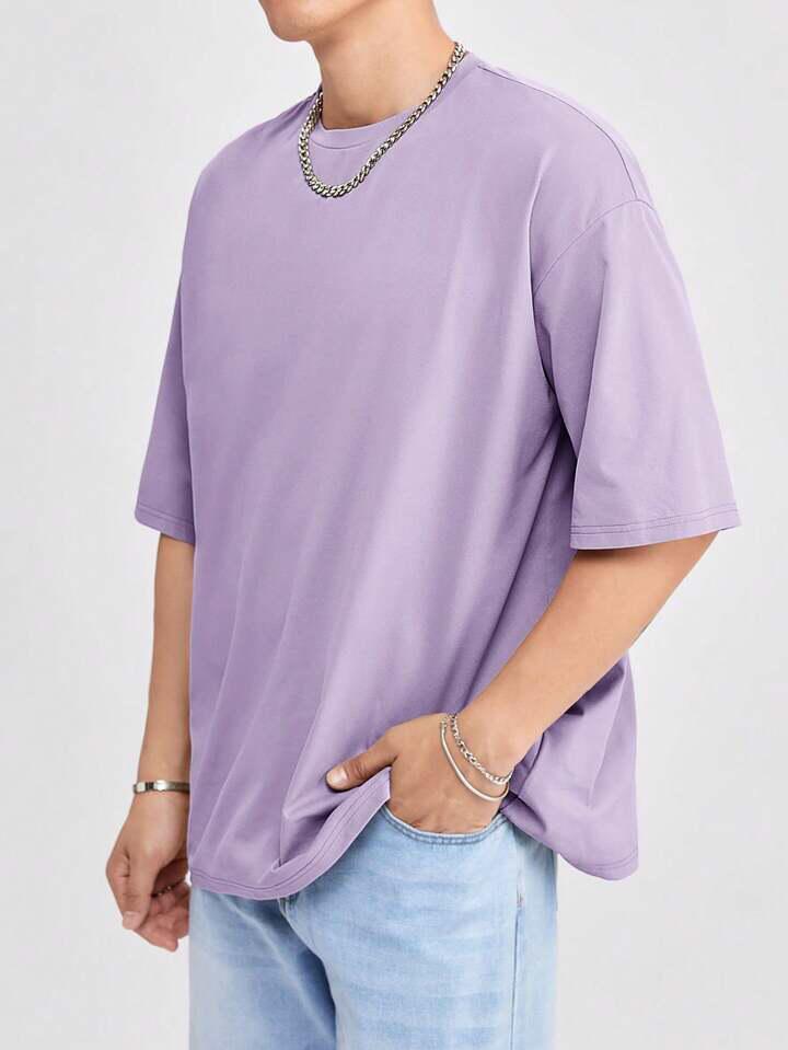 Men's Hypemode Loose Fit Solid Color Drop Shoulder.