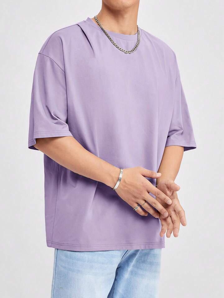 Men's Hypemode Loose Fit Solid Color Drop Shoulder.