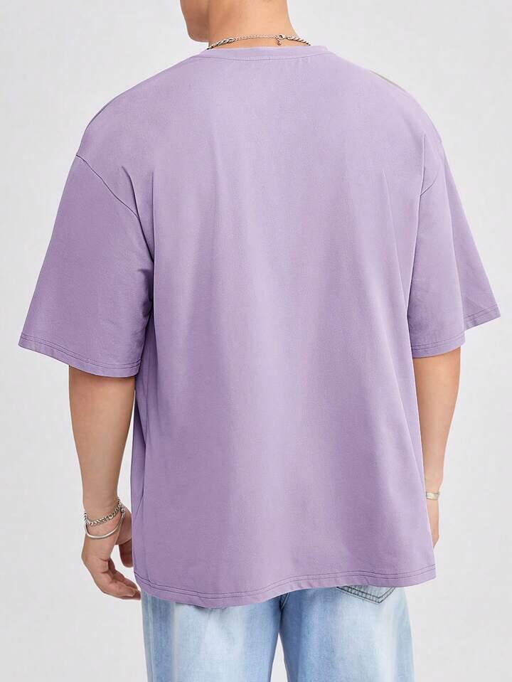 Men's Hypemode Loose Fit Solid Color Drop Shoulder.