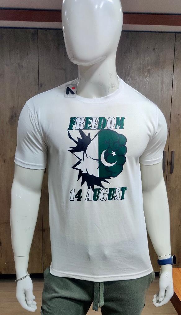 Mens Half Sleeve Patriotic Pakistan Printed T Shirt