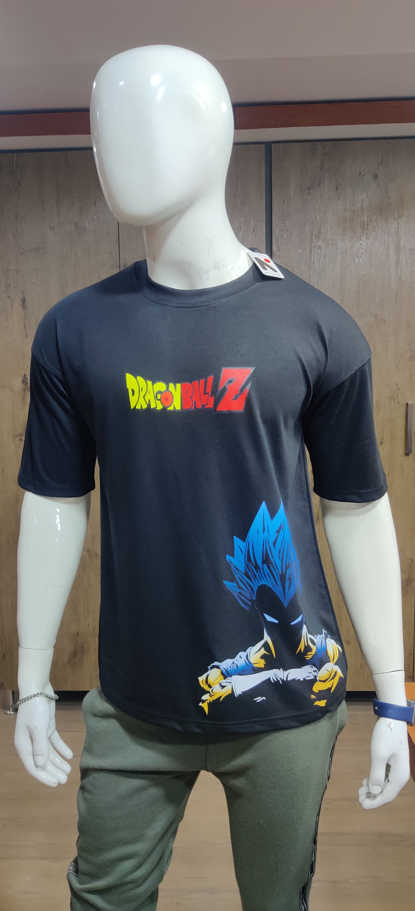 Men's Prince Vageta Dragon Ball Z Printed Drop Shoulder.