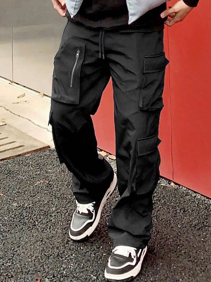 Men Flap Zip Pocket Cargo Pant / Trouser.