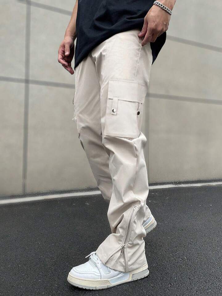 Men New Flap Button Pocket Cargo Pant / Trouser.