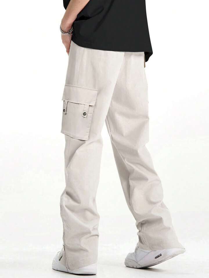 Men New Flap Button Pocket Cargo Pant / Trouser.