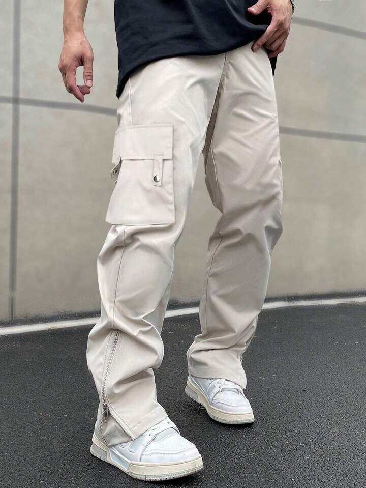 Men New Flap Button Pocket Cargo Pant / Trouser.