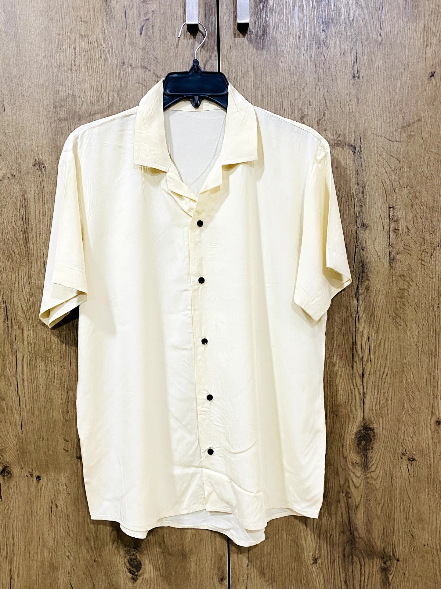 Men's Casual Solid Of-White Color Shirt.