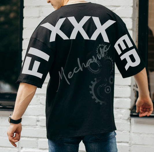 Men's Printed Oversize Drop Shoulder T-Shirt.