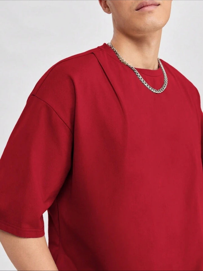 Men's Hypemode Loose Fit Solid Color Drop Shoulder.