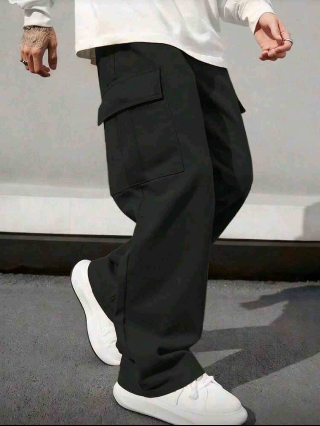 Men's New Open Hem Cotton Flap Four Pocket Cargo Pant / Trouser.