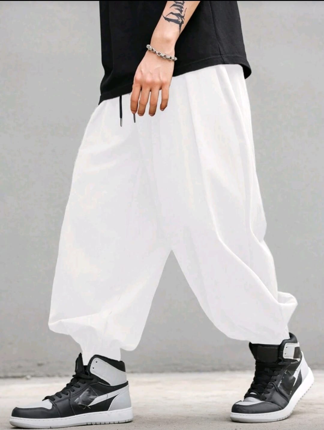 Harajuku Men's Harem Pants Hip Hop Streetwear Fashion Jogger Sweatpants Vintage Style.
