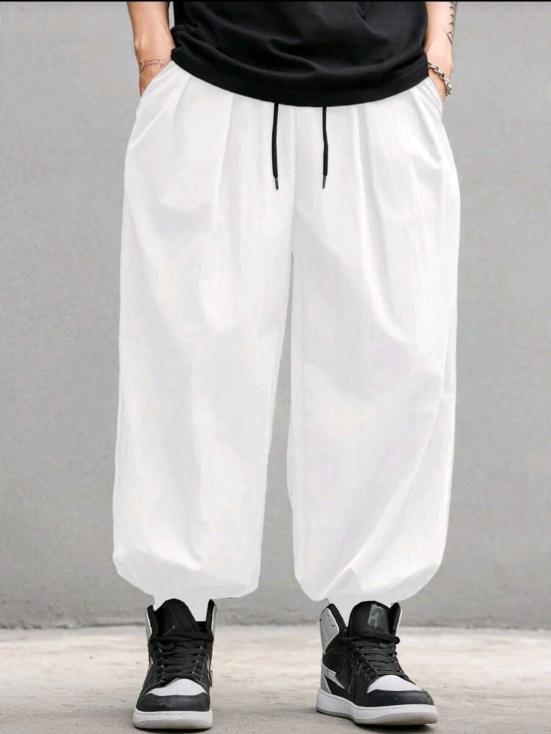 Harajuku Men's Harem Pants Hip Hop Streetwear Fashion Jogger Sweatpants Vintage Style.