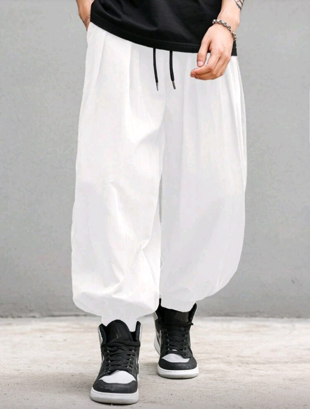 Harajuku Men's Harem Pants Hip Hop Streetwear Fashion Jogger Sweatpants Vintage Style.